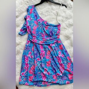 Lilly Pulitzer Blue and Pink Floral Dress